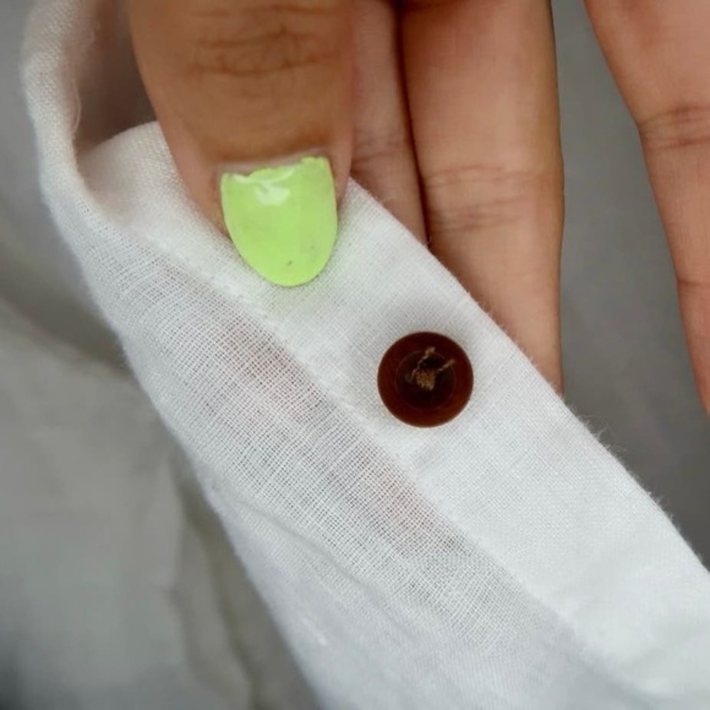 Relaxed Long Sleeve Linen Button-Down Shirt‎ Size XL - Picture 4 of 6